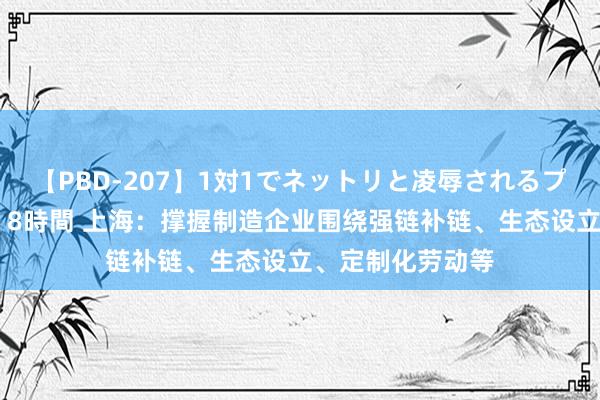 【PBD-207】1対1でネットリと凌辱されるプレミア女優たち 8時間 上海：撑握制造企业围绕强链补链、生态设立、定制化劳动等