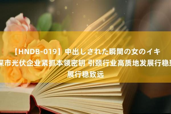 【HNDB-019】中出しされた瞬間の女のイキ顔 深市光伏企业紧抓本领密钥 引颈行业高质地发展行稳致远