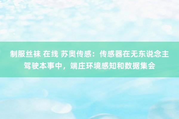 制服丝袜 在线 苏奥传感：传感器在无东说念主驾驶本事中，端庄环境感知和数据集会