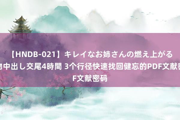 【HNDB-021】キレイなお姉さんの燃え上がる本物中出し交尾4時間 3个行径快速找回健忘的PDF文献密码