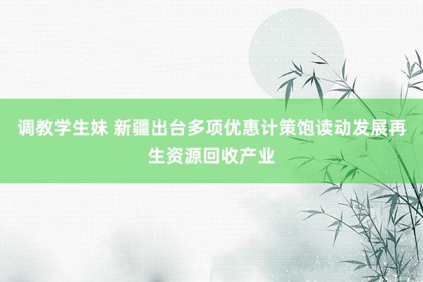 调教学生妹 新疆出台多项优惠计策饱读动发展再生资源回收产业