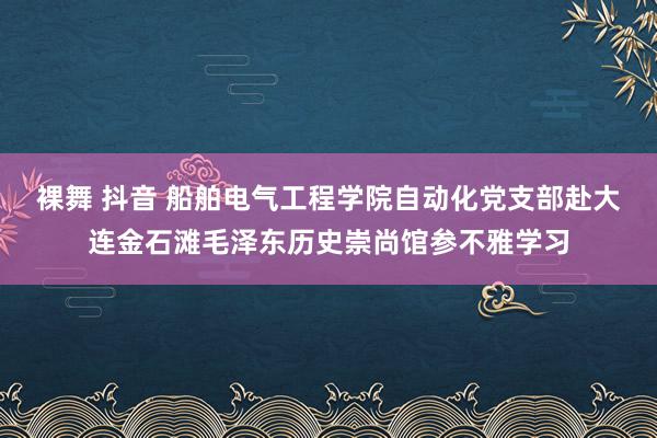 裸舞 抖音 船舶电气工程学院自动化党支部赴大连金石滩毛泽东历史崇尚馆参不雅学习